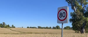 80 speed sign