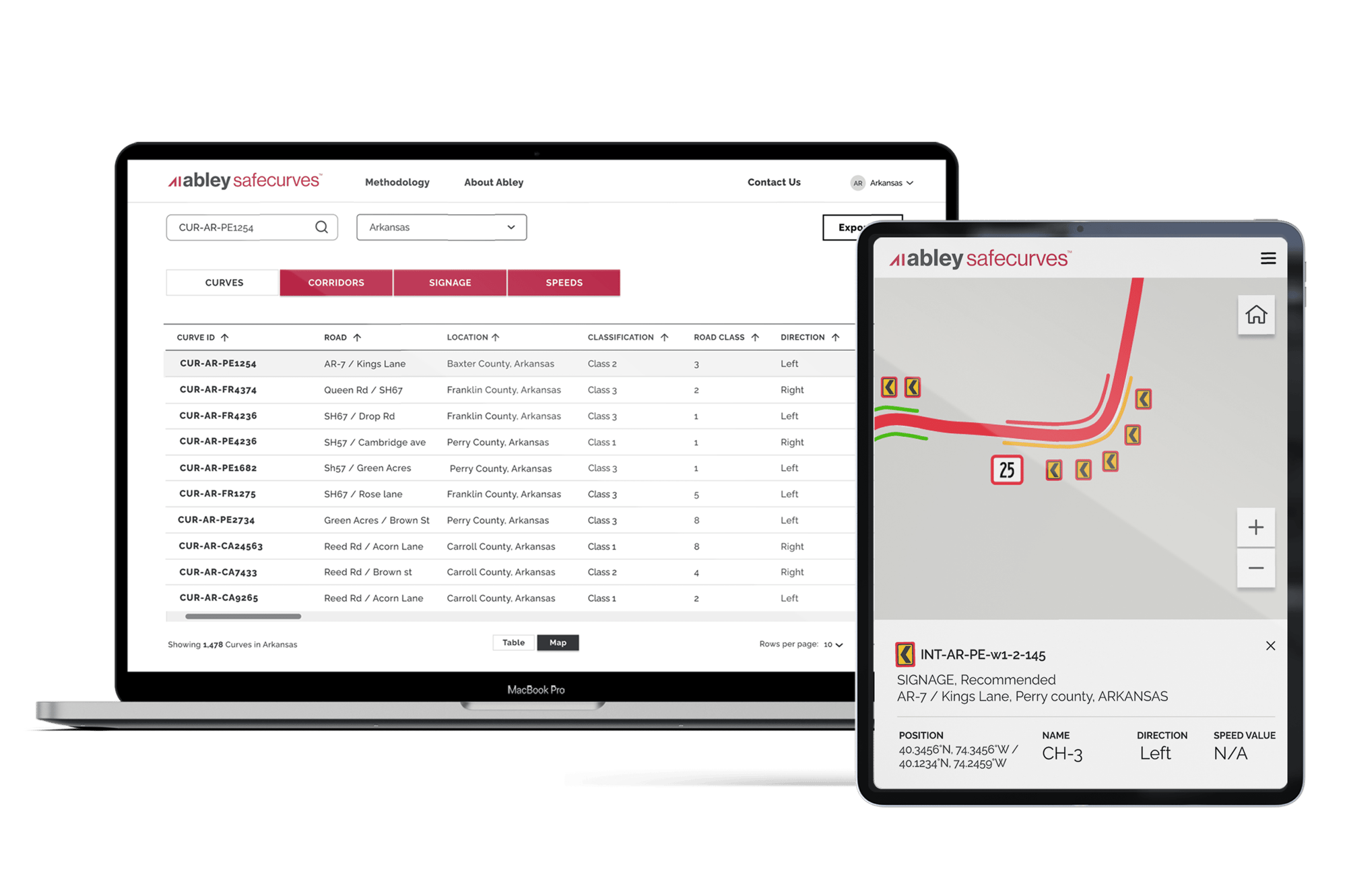 Abley SafeCurves app