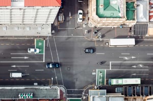 Birdseye view of auckland street