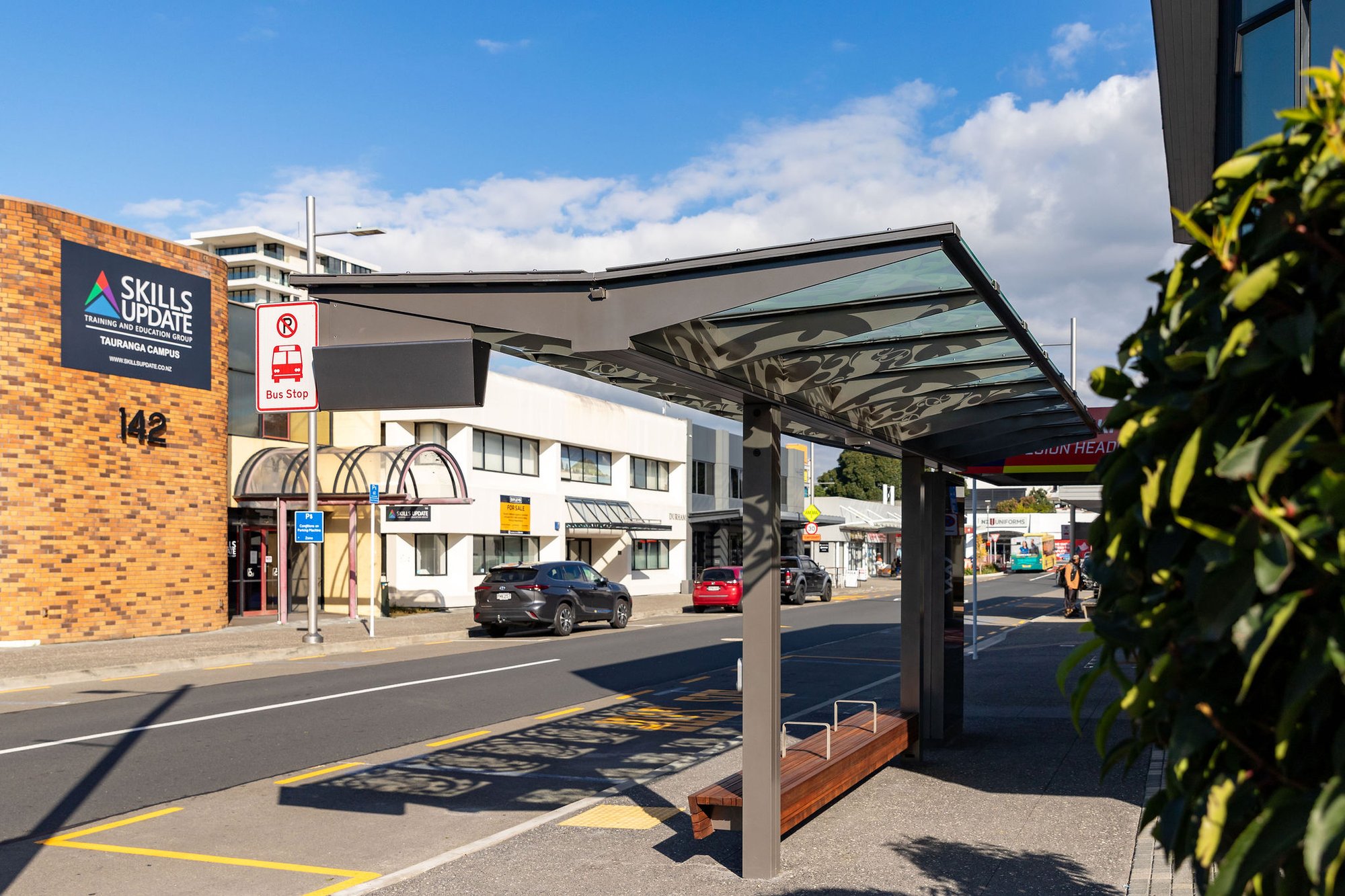 New bus exchange facility on Durham Street in Tauranga New bus exchange facility on Durham Street in Tauranga