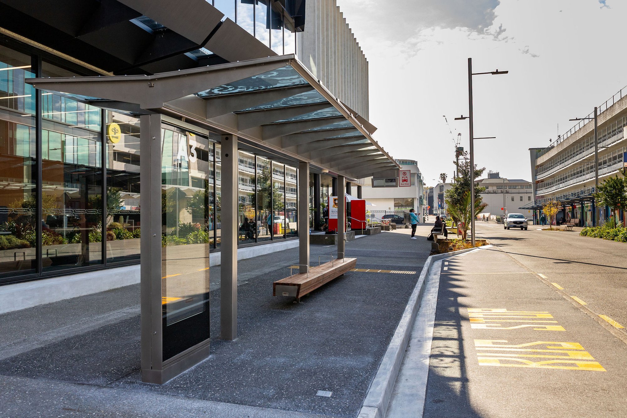 Bus facility on Durham Street in Tauranga Bus facility on Durham Street in Tauranga