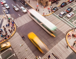 Firefly a busy crossing in center of new york city with waiting vehicles 52869