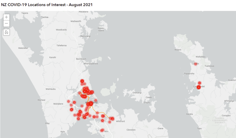 covid 19 locations of interest map