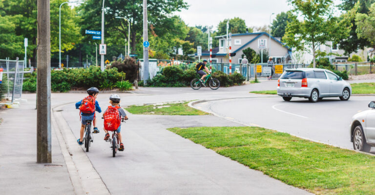 Matai Street_Kereru Lane Railway crossing_cycle path