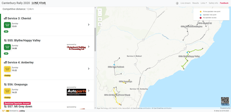 Event mapper web application developed by Abley