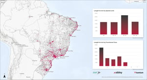 Brazil map 75% vehicle kilometers traveled VKT analysis