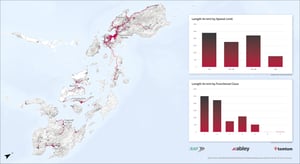 Philippines map 75% vehicle kilometers traveled VKT analysis