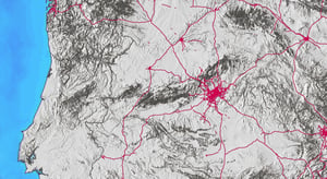 Map detail 75% vehicle kilometers traveled VKT