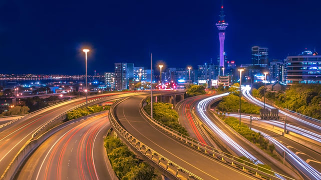Auckland at night